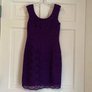 Aqua Purple Lace Dress